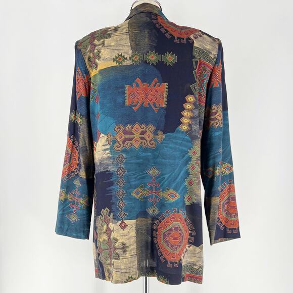 90s Aztec print blazer 1990s vintage - Picture 5 of 7